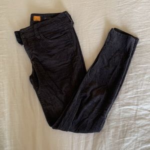 Pilcro and The Letterpress Dark Gray Corduroy Skinny Jeans Size 25